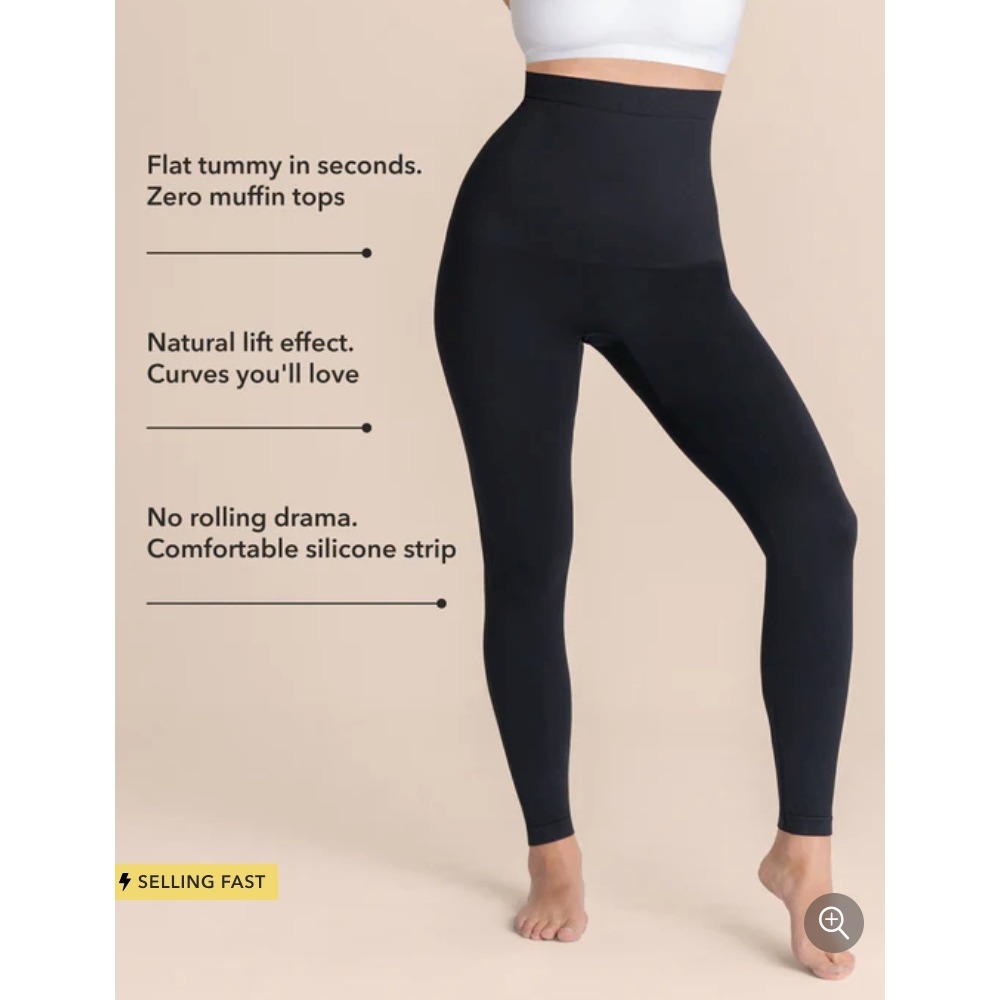 NWT Shapermint Essentials High Waisted Shaping Leggings Black Size‎ Large